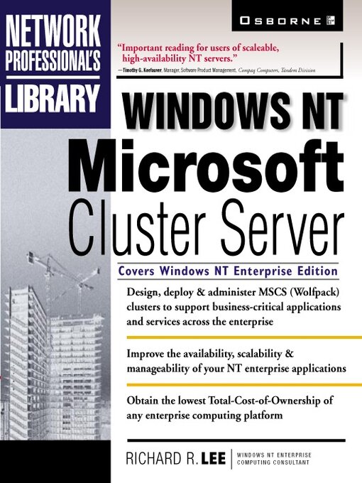 Title details for Windows NT Microsoft Cluster Server by Richard Lee - Wait list